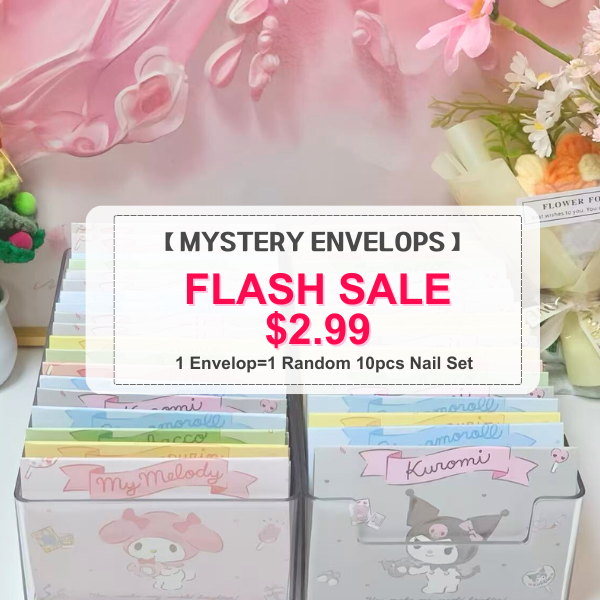 【Mystery Envelopes】.99 Flash Deal 1 Envelope=1 Random Press On Nails Set
